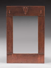 Liberty & Co - London Hammered Copper Mirror c1900s