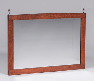Gustav Stickley Oak Hanging Mirror c1910