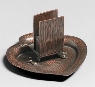 Joseph Heinrichs Hammered Copper Spade-Shaped Smoker’s Tray c1905