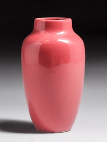 California Faience Porcelain Burgundy Vase c1927