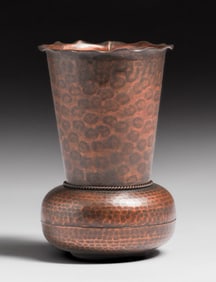 Vermont Hammered Copper Vase c1930s