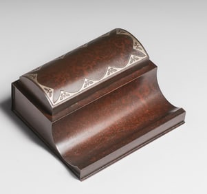 Heintz #1196 Sterling on Bronze Inkwell Desk Piece c1915