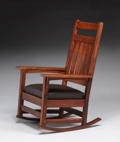 Gustav Stickley #393 Tallback Rocker c1910