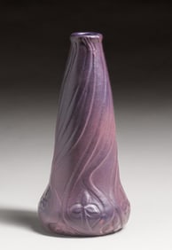 Early Van Briggle #166 Matte Purple Vase 1903