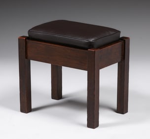 Stickley Brothers Oak Footstool c1910