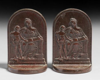 Edwin E. Codman (1876-1955) Gorham Bronze Bookends c1910