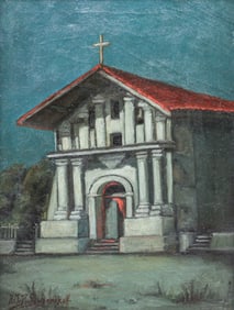 Alexis Matthew Podchernikoff (1886-1933) Mission Dolores, San Francisco Painting c1910