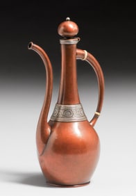 Gorham Aesthetic Movement Copper & Silver Pitcher c1880s
