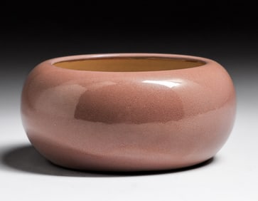 California Faience Brown & Yellow Closed Bowl c1920s