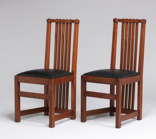 Limbert Yellowstone Lodge, Wyoming Spindled Dining Chairs c1912