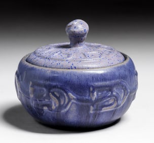 Fulper Pottery Wisteria Matte Glazed Humidor c1917-1920