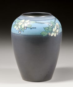 Rookwood Pottery Lenore Asbury Decorated Vellum Vase 1916