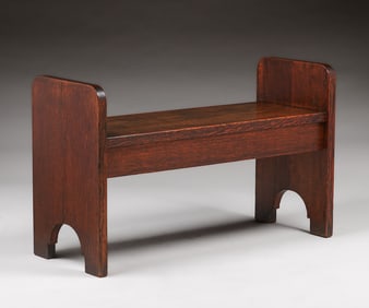 Roycroft Oak Window Bench c1905