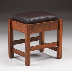 Charles Stickley Oak Footstool c1910