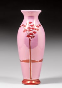 Weller Pink Marengo Luster Vase c1920s