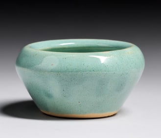 Zanesville Stoneware Turquiose Bowl c1920