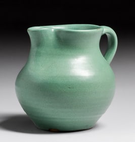 Zanesville Stoneware #189 Green Pitcher c1920s