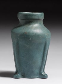 Arts & Crafts Dark Matte Blue Studio Vase c1910s