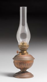 Victorian Era Brass Kerosene Lamp c1890s