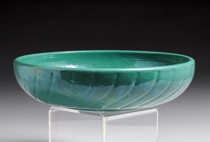 Garden City Pottery Jade Green Centerpiece Bowl c1930s