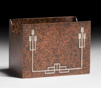Heintz #4098 Sterling on Bronze Desk Box c1915