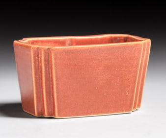 Potlach Pottery Seattle Art Deco Orange Vase c1930s/40s