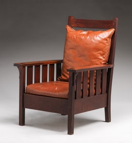 Gustav Stickley #324 Slatted Armchair c1910
