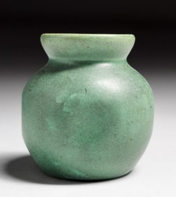 Small Teco Pottery Matte Green Vase c1910
