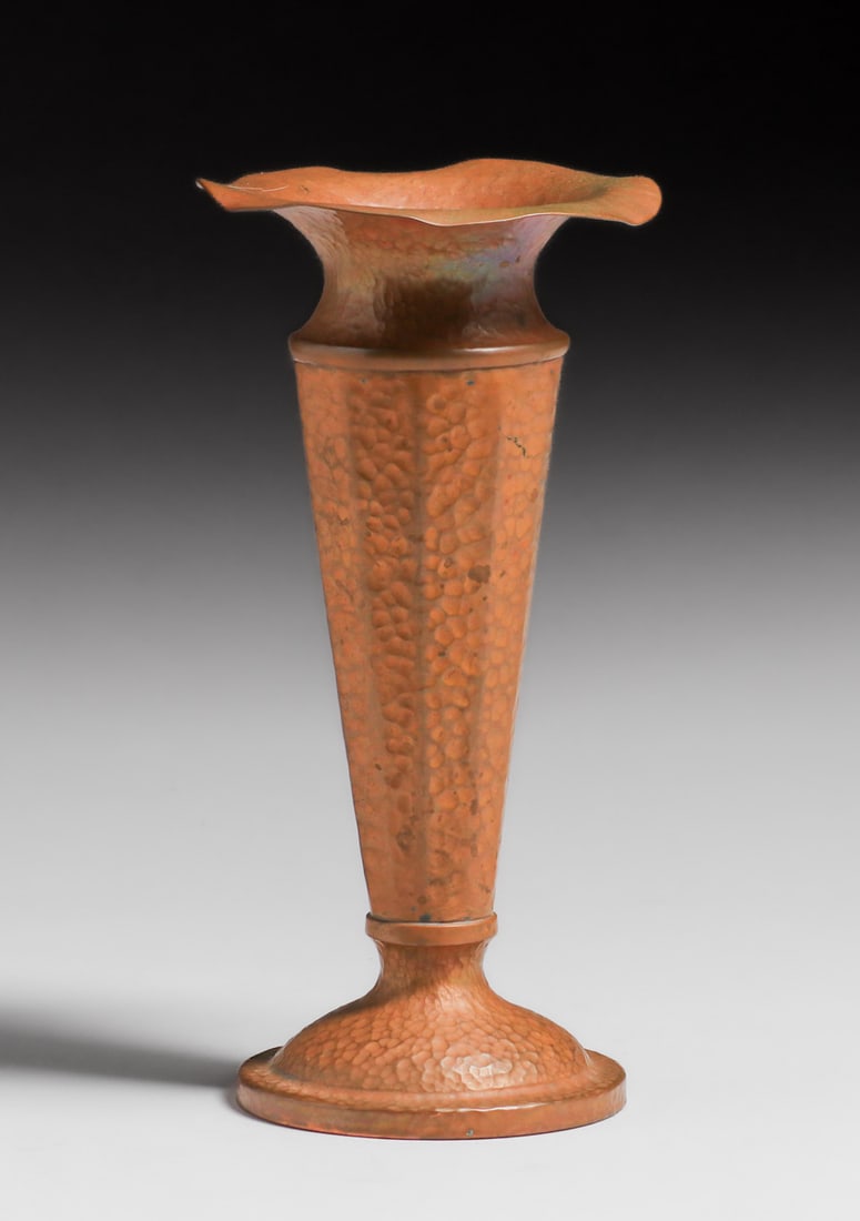 Joseph Heinrichs Hammered Copper Vase c1910s (1 of 4)