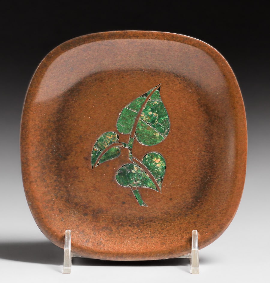 Los Castillo - Taxco, Mexico Copper Mosaic Tray c1950s (1 of 6)