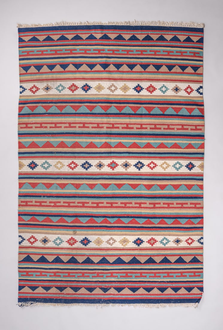 Vintage Hand Woven Kilim c1950s (1 of 9)