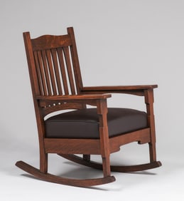Early Gustav Stickley #2555 Bungalow Rocker c1900
