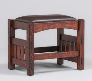 Harden Slatted Oak Footstool c1910