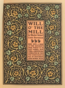 Roycroft Suede Leather Book "Will o' the Mill" Robert Louis Stevenson 1901