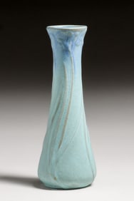 Tall Van Briggle Matte Turquoise Vase 1916