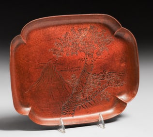 Gorham Aesthetic Movement Decorated Copper Tray c1890s