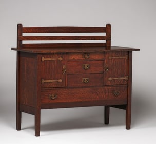 Gustav Stickley #814 Strap-Hinge Sideboard c1905
