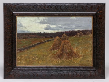 Charles Warren Eaton (1857-1937) Haystacks Painting c1910
