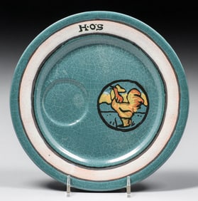 Paul Revere Pottery Lili Shapiro Rooster Plate 1929