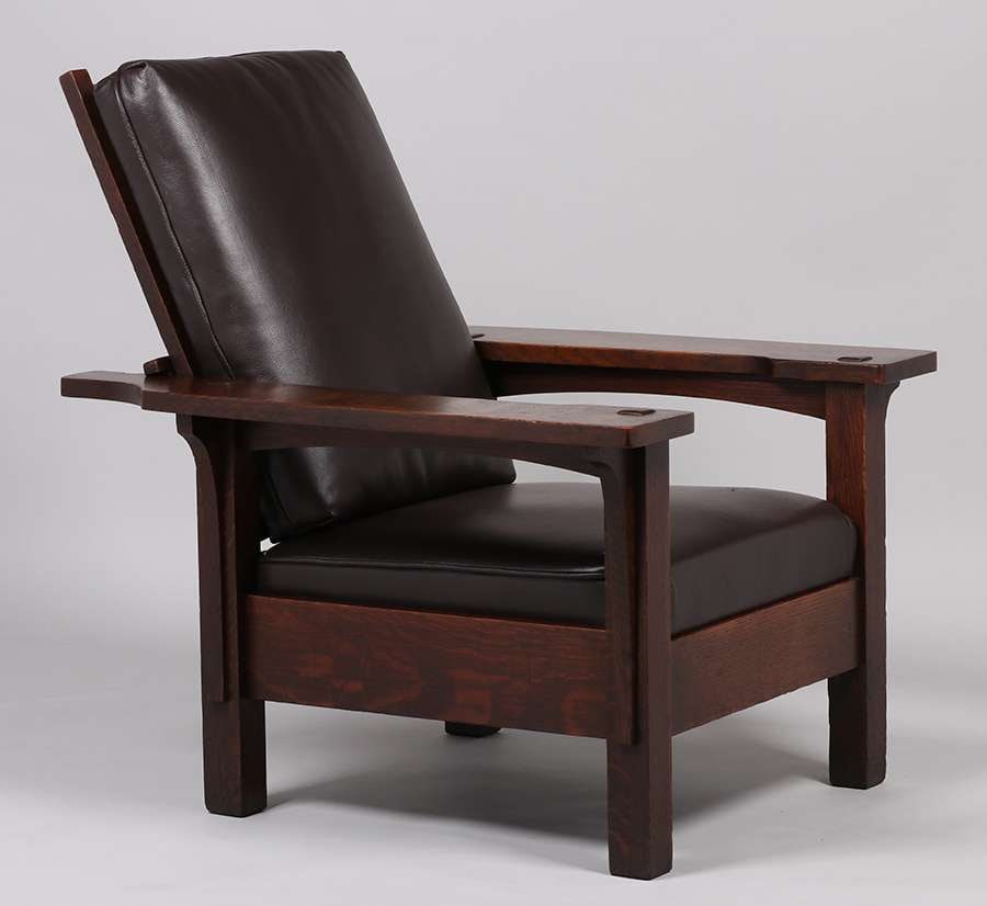 L&JG Stickley Paddle-Arm Morris Chair c1907 (1 of 3)