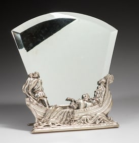 WMF - German Art Nouveau Silver-Plated Mirror c1905