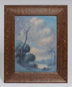 Rookwood Pottery Frederick Rothenbusch Scenic Plaque "Rolling Clouds" 1914