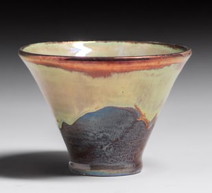 Pewabic Pottery Iridescent Flared Drip Vase c1920s