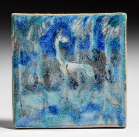 Max Laeuger - German Deer Tile c1920s