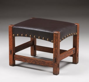 Gustav Stickley #300 Oak Footstool c1907