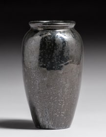 Fulper Pottery Mirror Black Vase c1910s