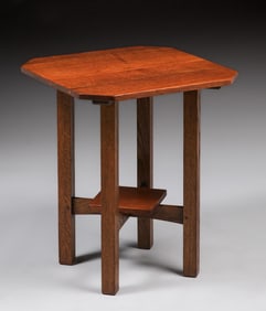 L&JG Stickley 24" Clip-Corner Table c1905-1908