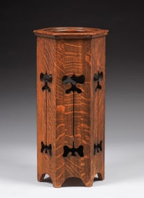 David Kendall – Phoenix Furniture Co #744 Cutout Hexagonal Umbrella Stand c1898
