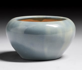 California Faience Cloudy Grey Closed Bowl c1920s