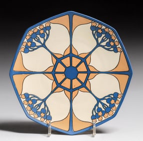 Metlach Pottery – German Arts & Crafts Plate c1910